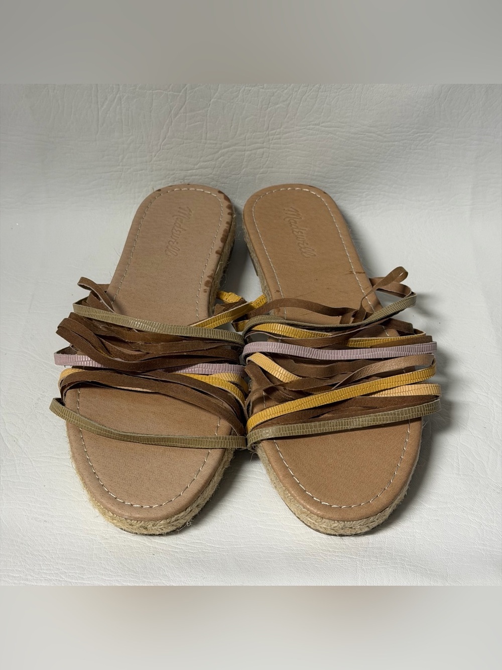 MADEWELL Espadrille Slides
Sandals Snake Print Colorblock
Leather Flat Shoe Sz10